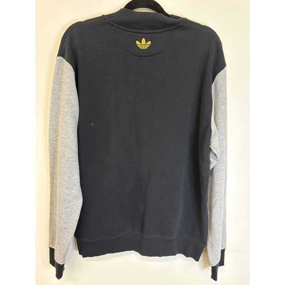 Adidas Chicago Bulls Varsity Full Zip Sweatshirt Mens Medium Black Grey 6757A 15